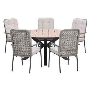 Garden Impressions tuinset Aleria – Tulli – taupe – Ø148×75 cm – 6-del