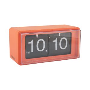 Karlsson wandklok Retro Boxed Flip – oranje – 20x10x10cm