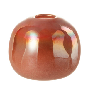J-Line vaas Bol – glas – rood – small – Ø 13.5 cm