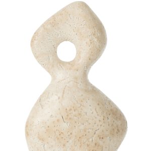 J-Line decoratie Abstract Olina – keramiek – creme – large