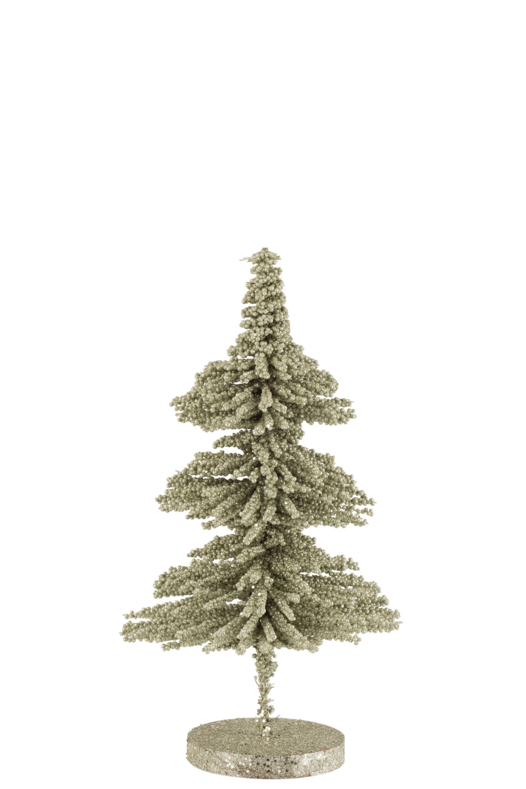 J-Line decoratie Kerstboom Bolletjes Glitter - kunststof - lichtgroen