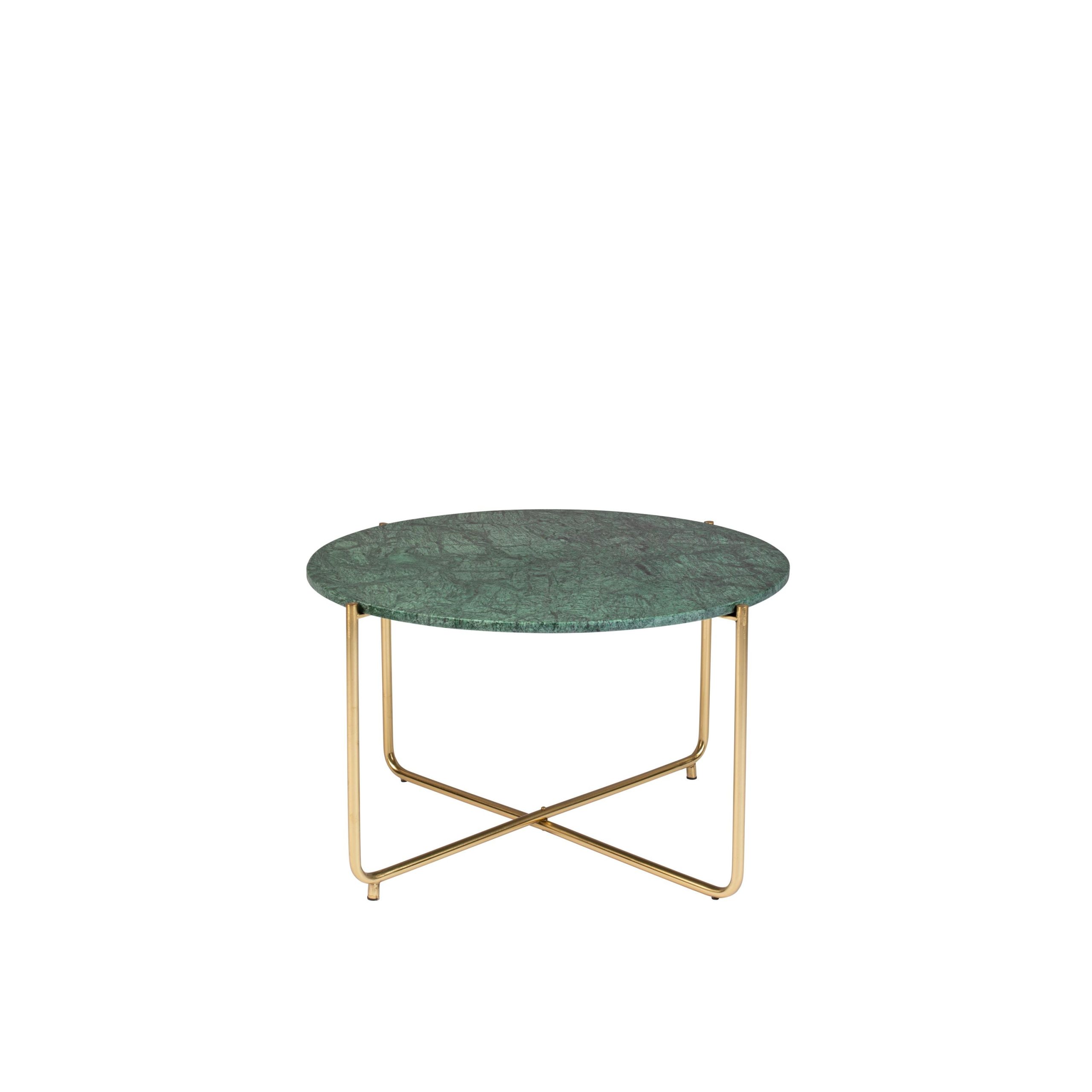 Housecraft Living Timpa Salontafel Rond 70 cm Marmer Groen/ Goud