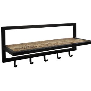 HSM Collection kapstok Acacia – 17 x 28 cm – hout zwart HSM Collection kapstok Acacia – 17 x 28 cm – hout zwart