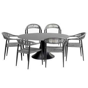 Kare Design Tuinmeubilair Grande Possibilita tafel 220cm en 6 stoelen