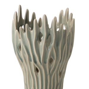J-Line vaas Amy – porselein – lichtblauw – large