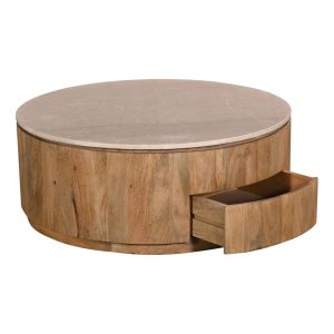 Giga Meubel Salontafel Elan Rond – Travertin – Naturel – 90x90x35cm – Giga Meubel Salontafel Elan Rond – Travertin – Naturel – 90x90x35cm –