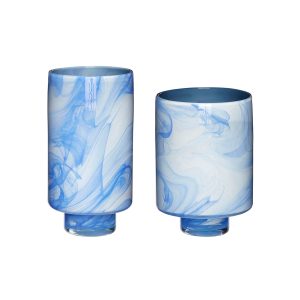Hübsch vazen Cloud – glas – ø15xh18, ø17xh25cm