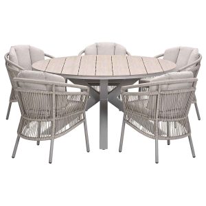Garden Impressions tuinset Sorong – Tulli – taupe – Ø148×75 – 6-delig