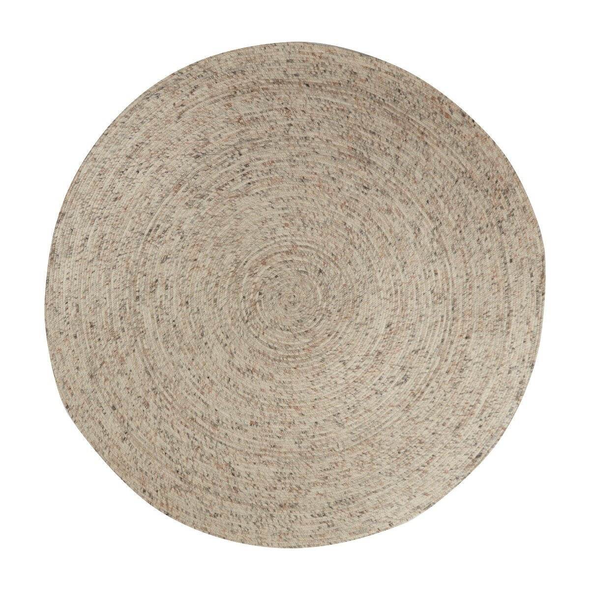 Interieur05 vloerkleed Gapo-beige/wit gemeleerd -rond -wollen- 220 x 2