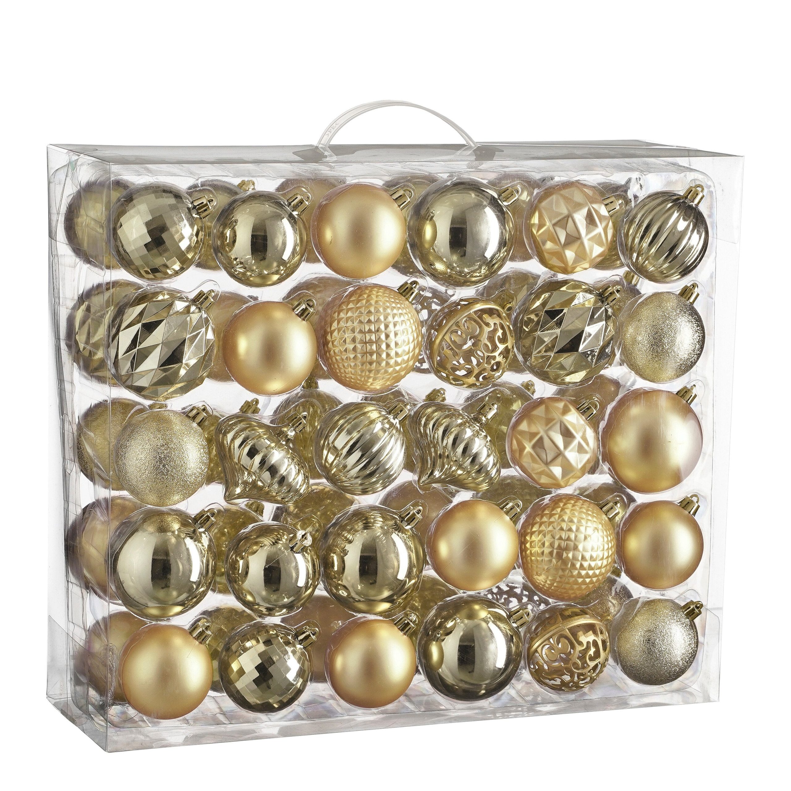 House of Seasons Kerstballen Set - 60 Stuks - Ø7 cm - Onbreekbaar - Ch