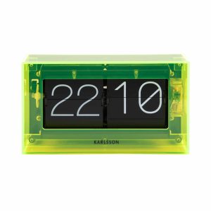 Karlsson tafelklok Boxed Flip – geel – 20.7×7.1×11.7cm Karlsson tafelklok Boxed Flip – geel – 20.7×7.1×11.7cm