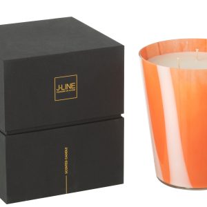 J-Line geurkaars Noa Strepen – oranje – large – 95U