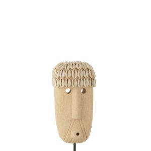 J-Line decoratie Standbeeld Julien – steen/schelp – naturel – large
