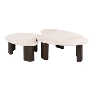 Giga Living Salontafel Ceramo Aperto – Organisch Keramiek – Set Van 2 Giga Living Salontafel Ceramo Aperto – Organisch Keramiek – Set Van 2