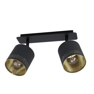 EGLO spot Esteperra – e27 – 33,5 cm – zwart/goud EGLO spot Esteperra – e27 – 33,5 cm – zwart/goud