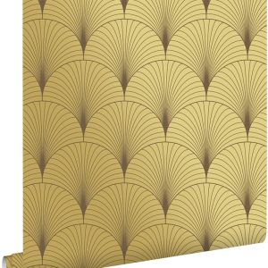 ESTAhome behang art deco motief goud – 53 cm x 10.05 m – 139782