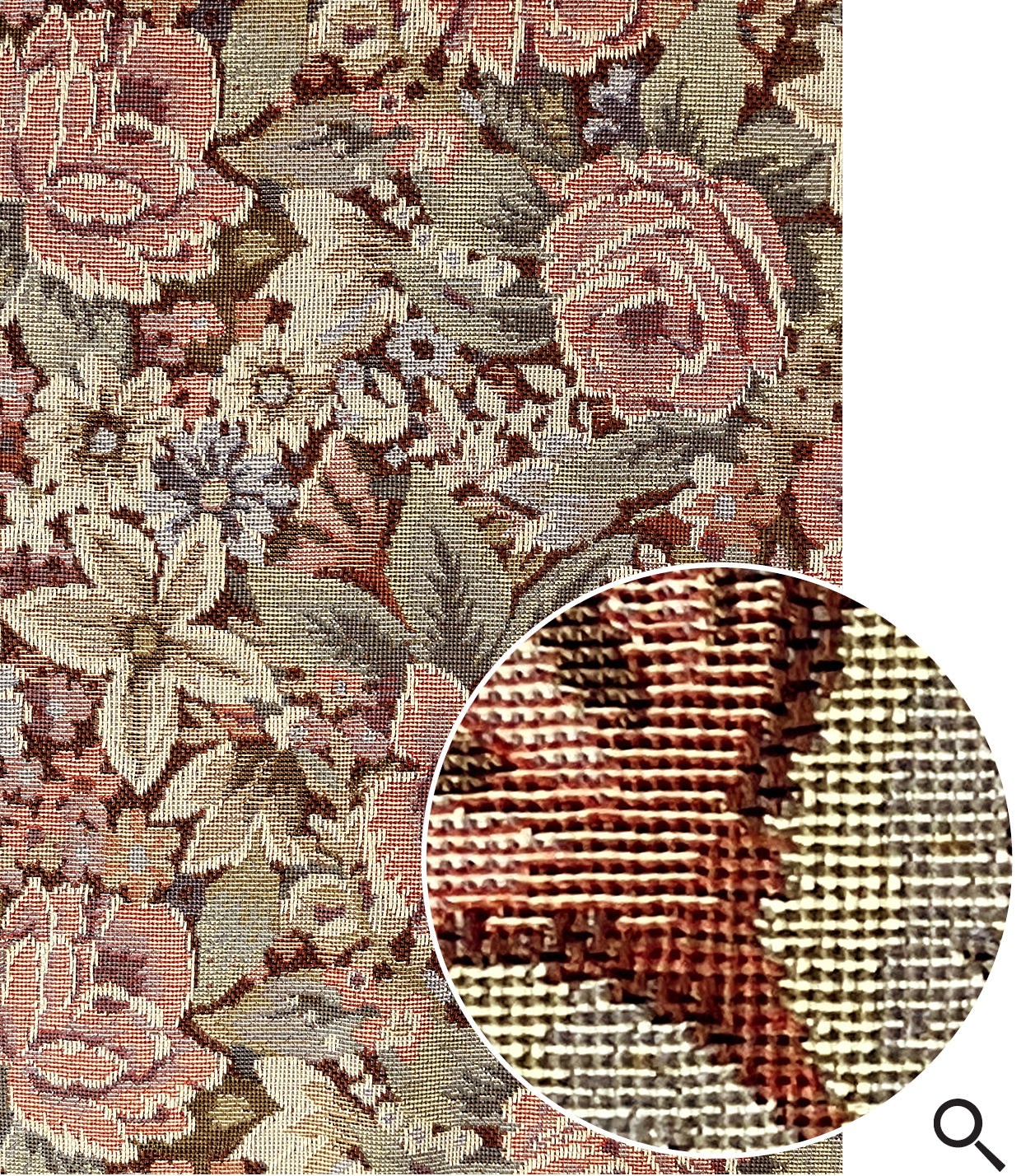 ESTAhome fotobehang geborduurd bloemmotief roze en groen - 200 x 279 c