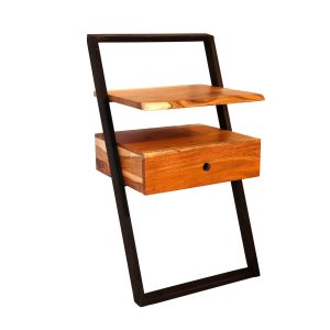 Giga Meubel Nachtkastje Lean – Naturel Acaciahout – 45x35x77cm