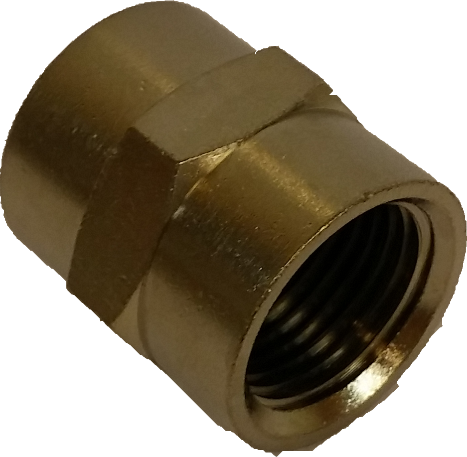 Fitting 1/2″ F – 1/2″ F – Messing – Nickel Plated