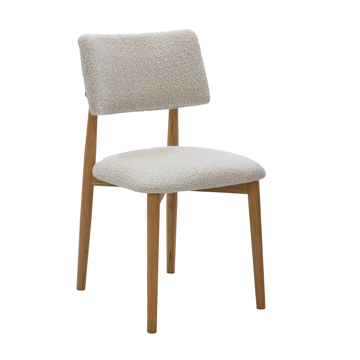 Giga Meubel Eetkamerstoel Nova - Eikenhout/Polyester - Beige - Set van