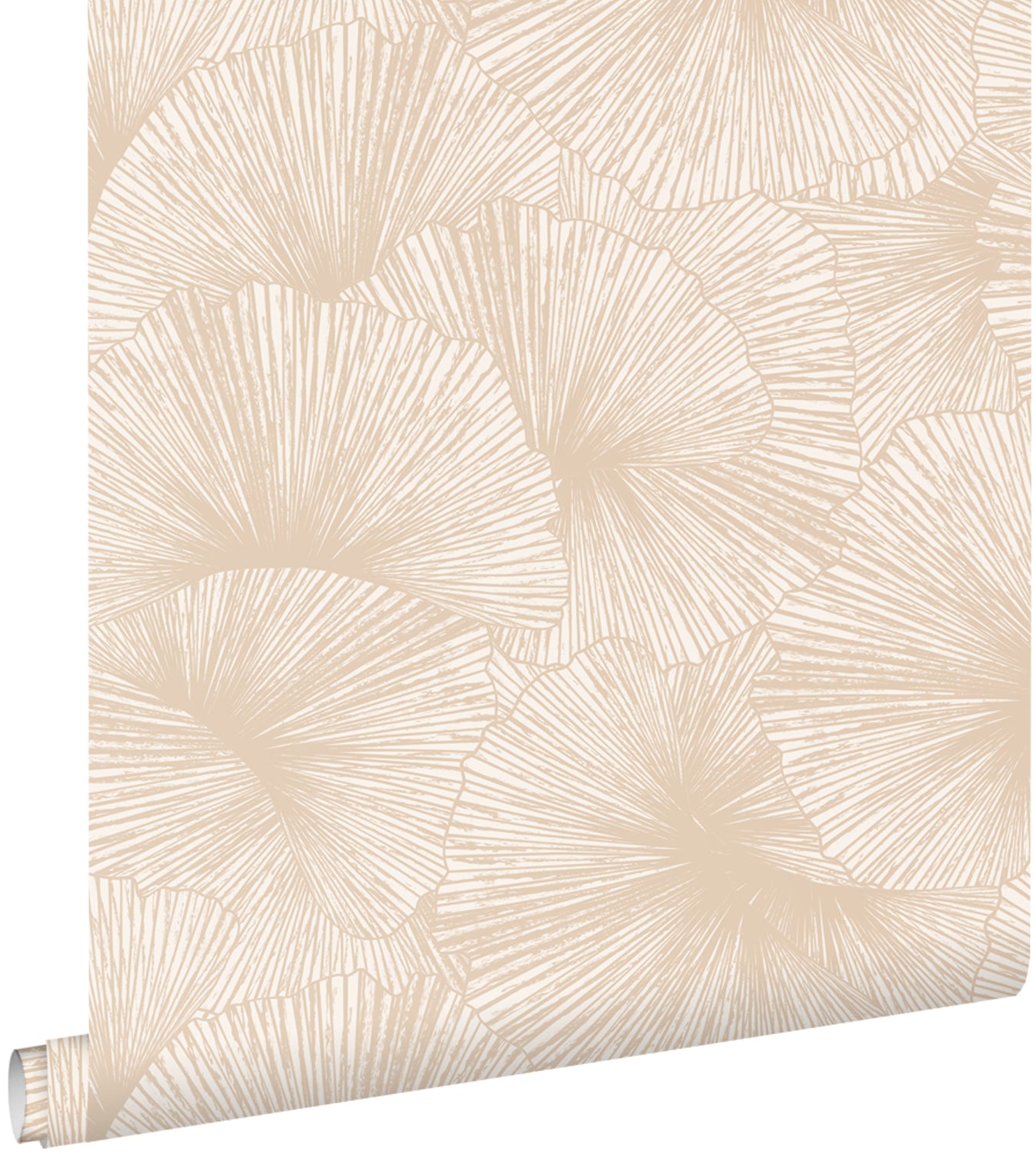 ESTAhome behang 3D-motief bladeren beige - 53 cm x 10.05 m - 131395