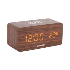 Karlsson wekker Block w. Phone Charger LED – bruin – 7.4x15x7.1cm – Va Karlsson wekker Block w. Phone Charger LED – bruin – 7.4x15x7.1cm – Va
