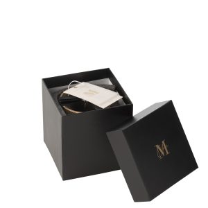 J-Line geurkaars M-Chic – Oud & Amber – glas – goud/zwart – small – 48 J-Line geurkaars M-Chic – Oud & Amber – glas – goud/zwart – small – 48