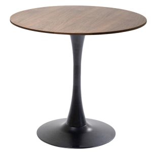 Kare Design Eettafel Schickeria Ø80cm walnoot en zwart Kare Design Eettafel Schickeria Ø80cm walnoot en zwart