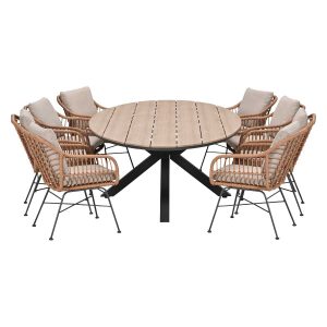 Garden Impressions Tuinset Lucas bruin 9-delig – Tulli tuintafel ovaal Garden Impressions Tuinset Lucas bruin 9-delig – Tulli tuintafel ovaal