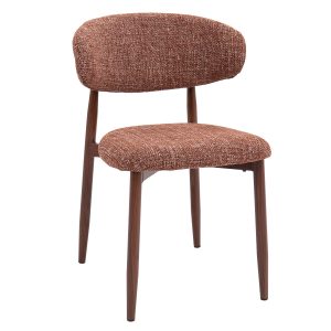 Giga Meubel Eetkamerstoel Alexia – Rood/Walnoot – 52x56x77cm – Set van Giga Meubel Eetkamerstoel Alexia – Rood/Walnoot – 52x56x77cm – Set van