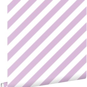 ESTAhome behang strepen lila paars en wit – 53 cm x 10.05 m – 139952 ESTAhome behang strepen lila paars en wit – 53 cm x 10.05 m – 139952