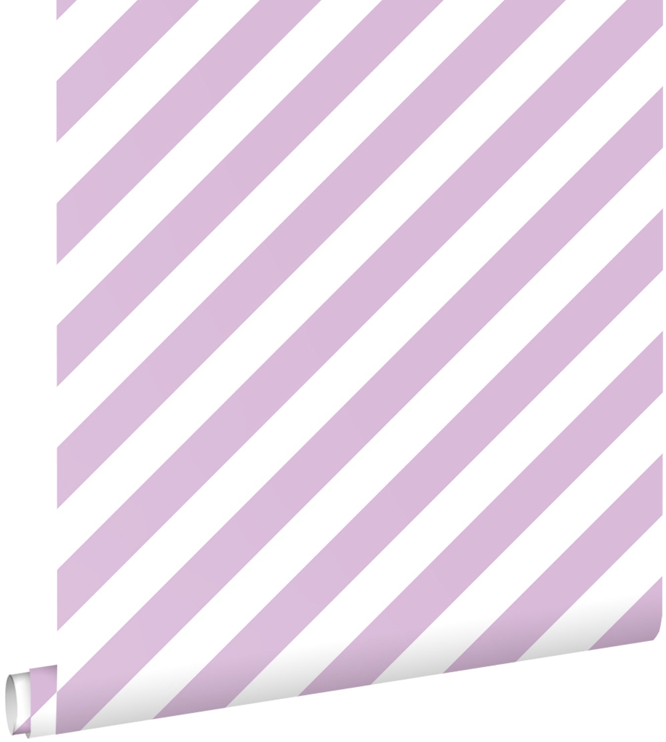ESTAhome behang strepen lila paars en wit - 53 cm x 10.05 m - 139952