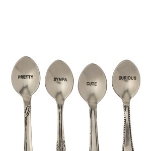 J-Line lepel Messing – brass – zilver – doos van 4 J-Line lepel Messing – brass – zilver – doos van 4
