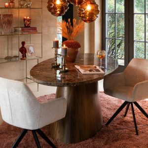J-Line stoel Louna – ijzer/acryl – perzik J-Line stoel Louna – ijzer/acryl – perzik
