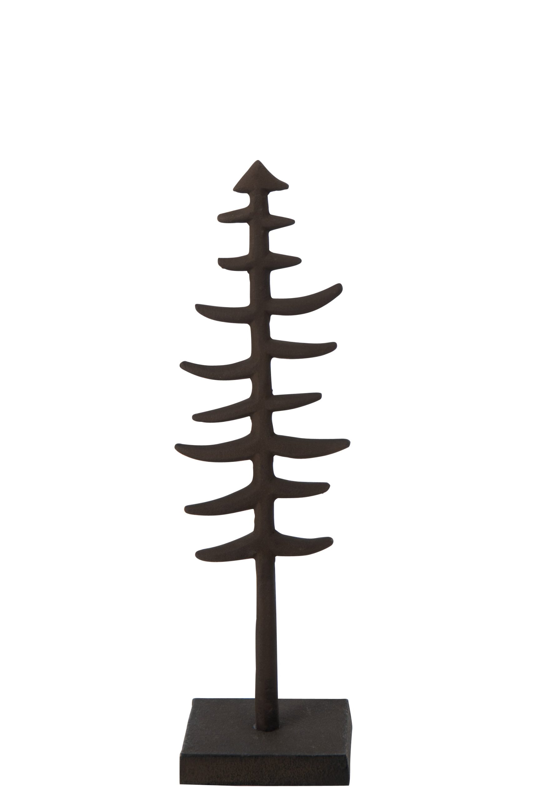J-Line decoratie kerstboom - aluminium - donkerbruin - large