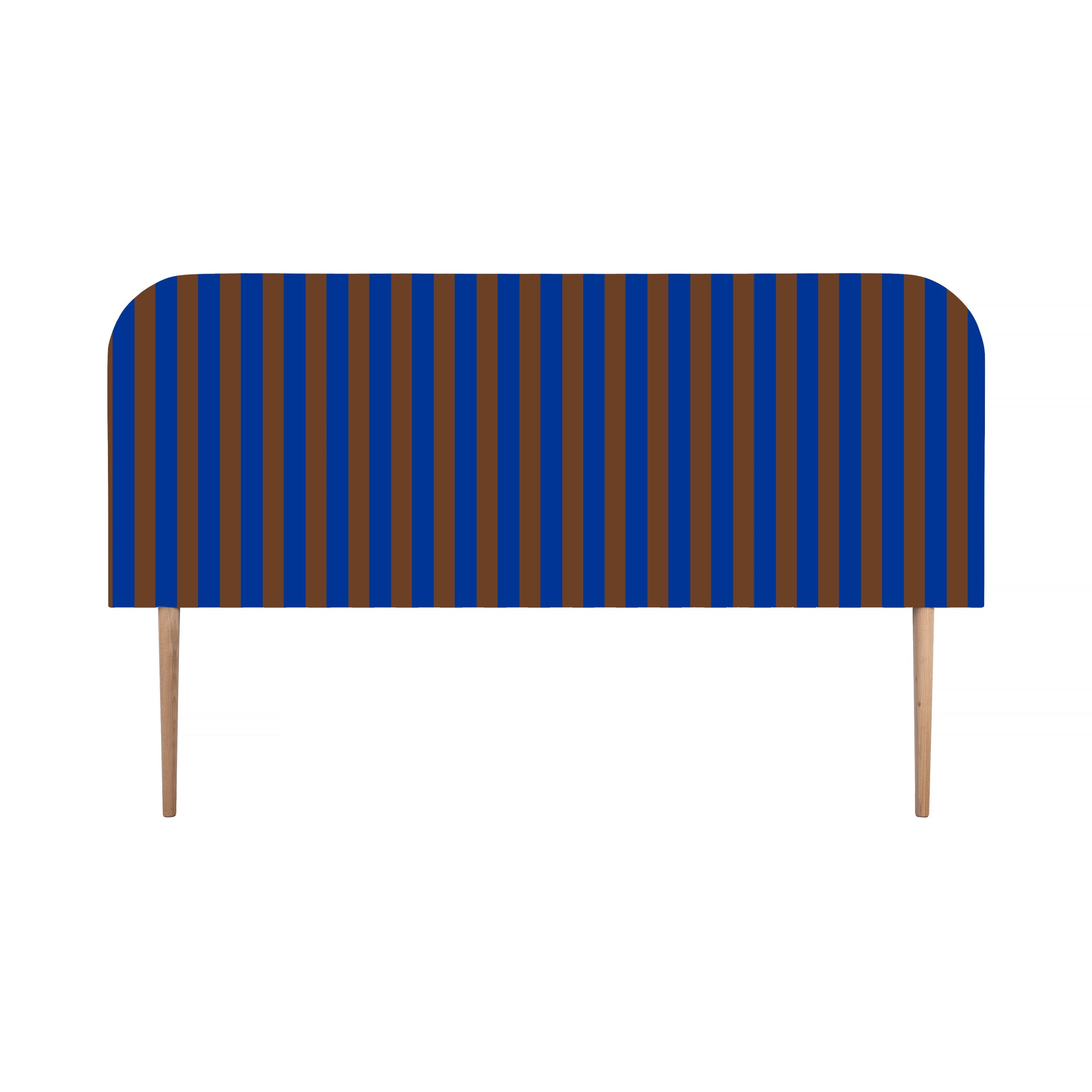 Gestoffeerd fluwelen hoofdbord met strepen 160x97cm