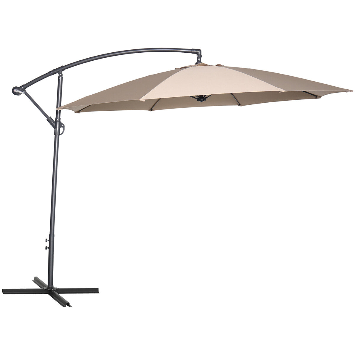 Garden Impressions zweefparasol Athene taupe kleurig met voet - Ø300 c