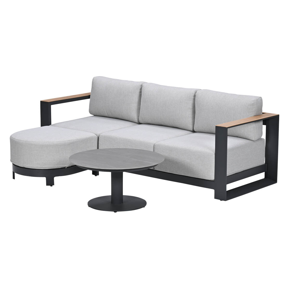 Garden Impressions Loungeset Malakka 3-delig - light teak look