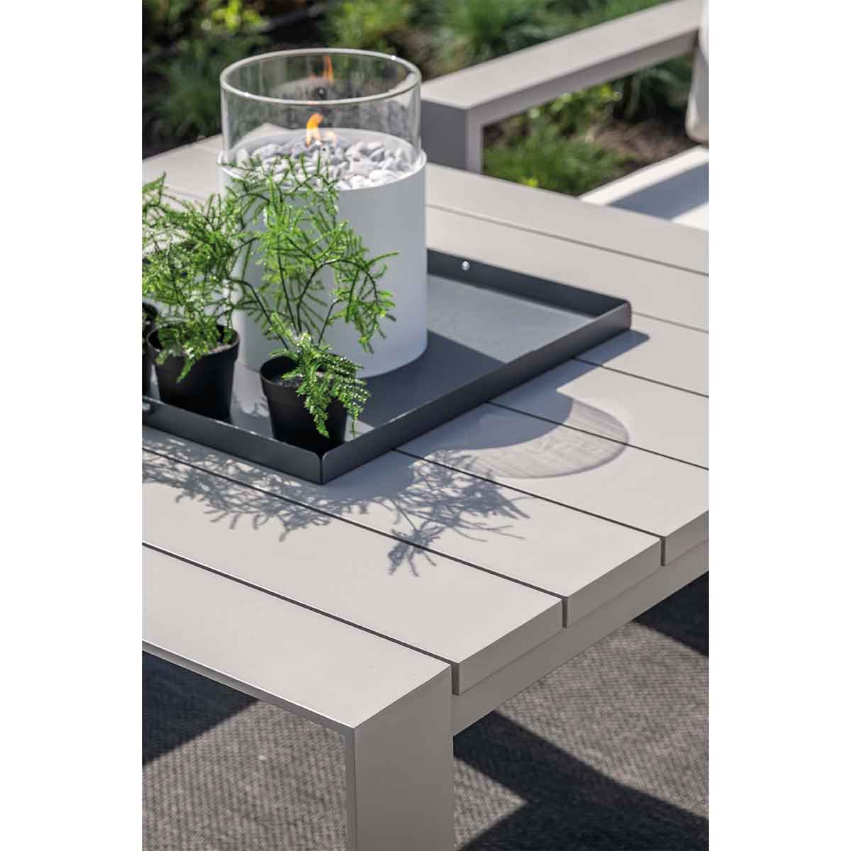 Garden Impressions lounge dining tafel Malakka taupe 111,5x111,5 cm