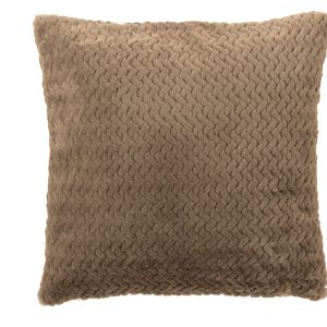 J-Line kussen – polyester – donkerbruin