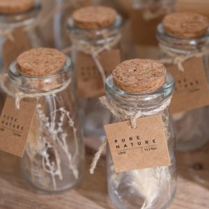 J-Line decoratie Fles Met Gedroogde Bloemen – glas – naturel – extra s J-Line decoratie Fles Met Gedroogde Bloemen – glas – naturel – extra s