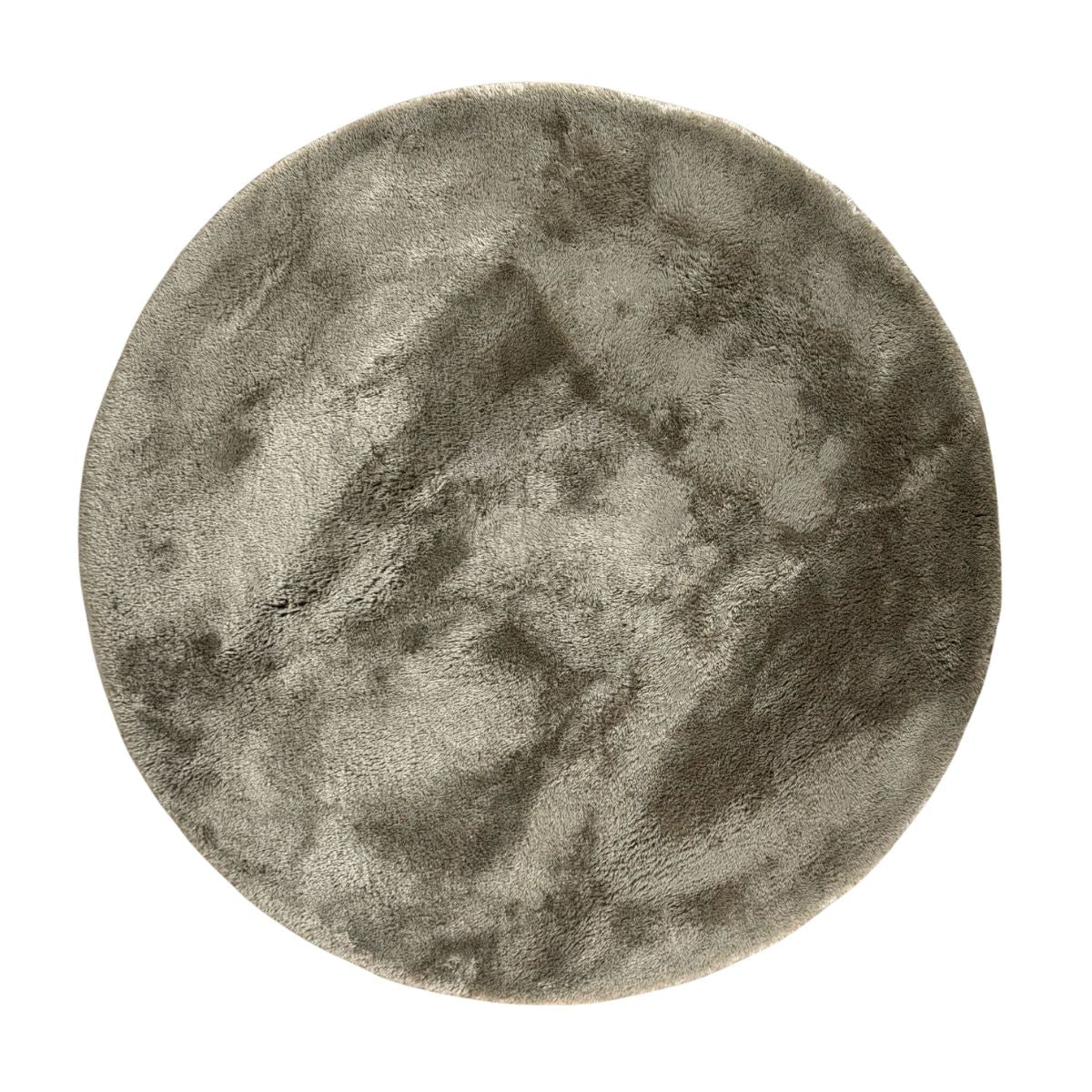 Rond hoogpolig vloerkleed Odelia stone - Interieur05