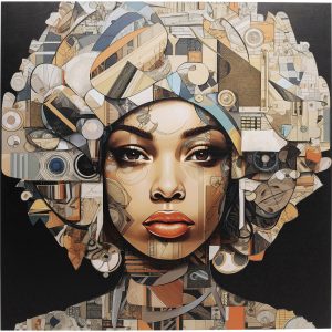 Kare Design Wandfoto vrouw Art Geo 80x80cm