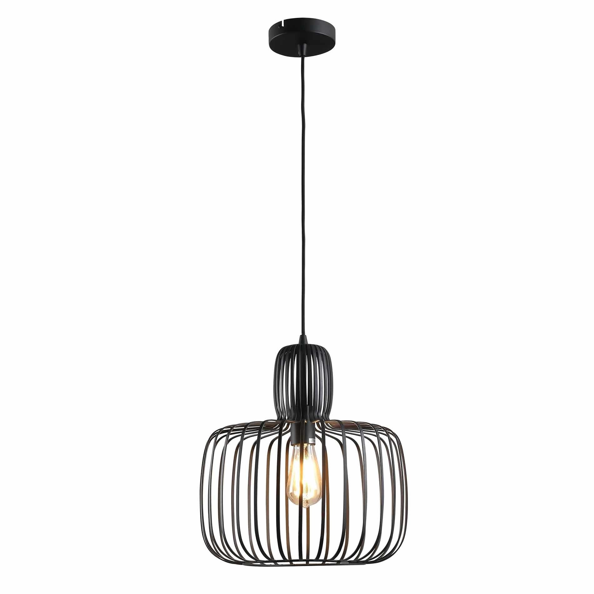 Freelight hanglamp Costola - 1 lichts - 45 x 150 cm - zwart