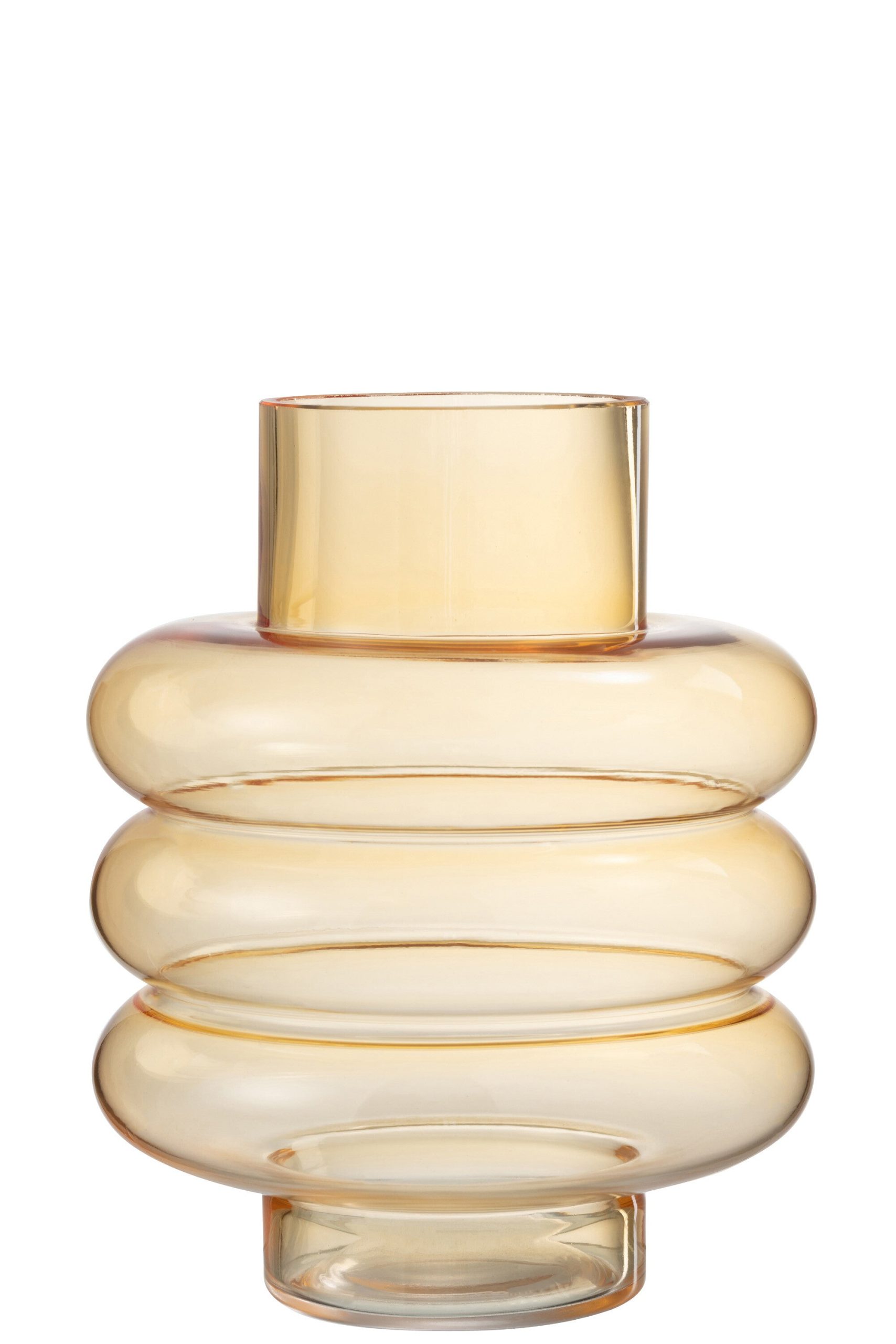 J-Line vaas Lima - glas - oker - large - 22.5 cm hoog
