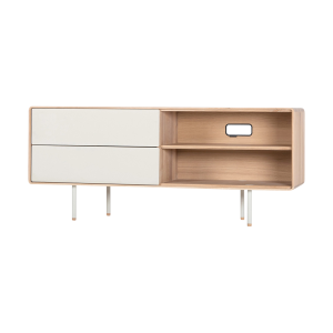Gazzda Fina Sideboard Houten Dressoir Whitewash / Mushroom – 150 cm