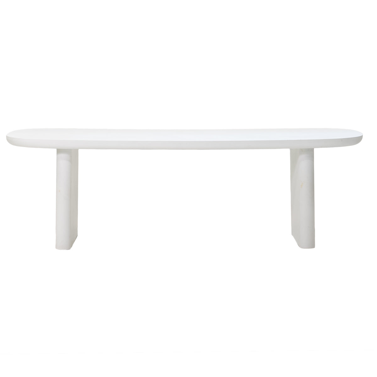 Giga Meubel Tuintafel Maya - Deens Ovaal - Wit Betonlook - 240x100x75c