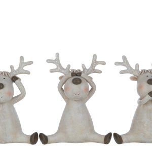 J-Line figuur Hert Zien/Horen/Zwijgen Zittend – polyresin – bruin – la J-Line figuur Hert Zien/Horen/Zwijgen Zittend – polyresin – bruin – la