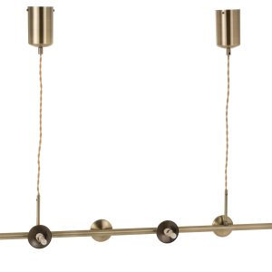 J-Line hanglamp Yuks 4 Lampen – staal – goud J-Line hanglamp Yuks 4 Lampen – staal – goud