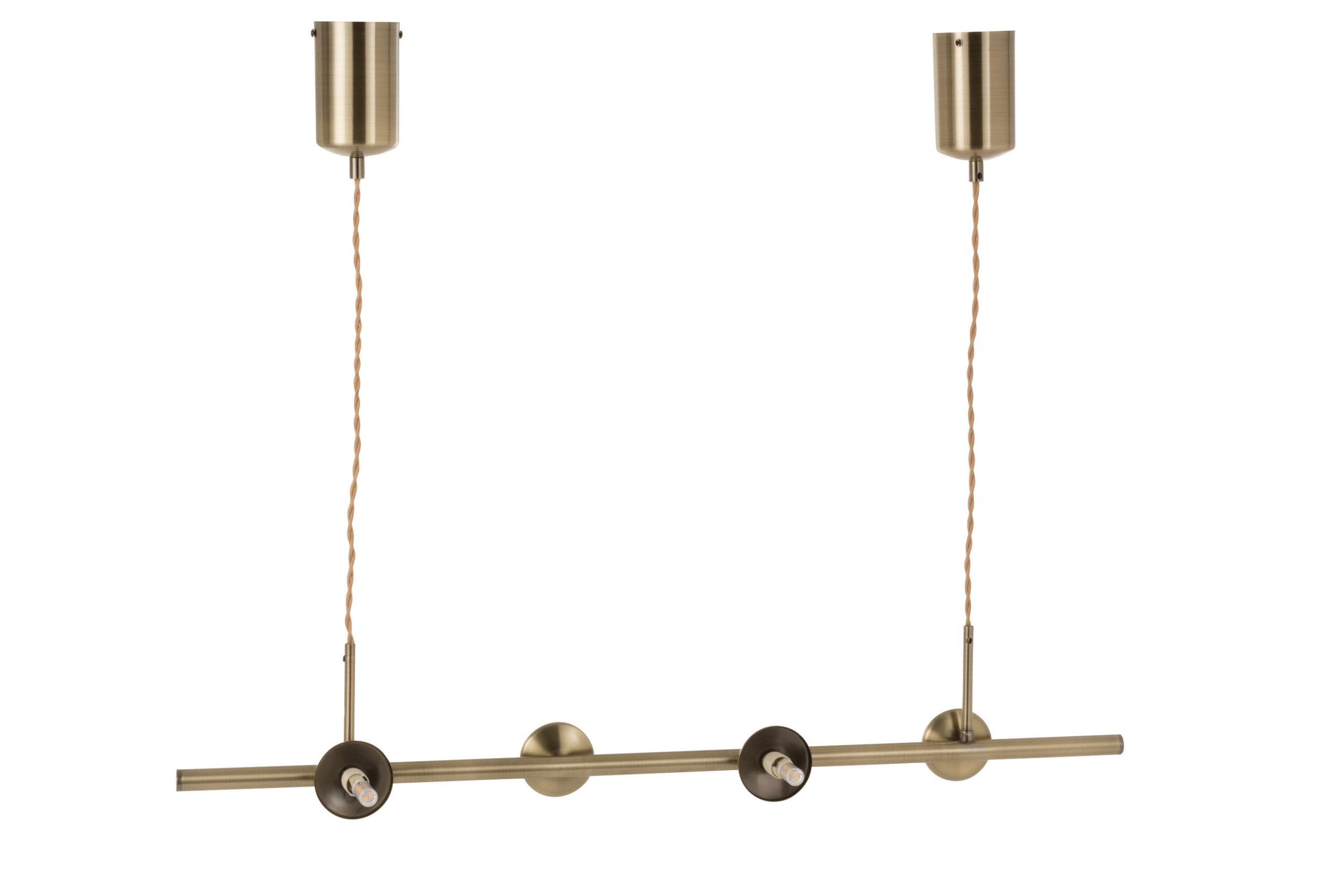 J-Line hanglamp Yuks 4 Lampen - staal - goud